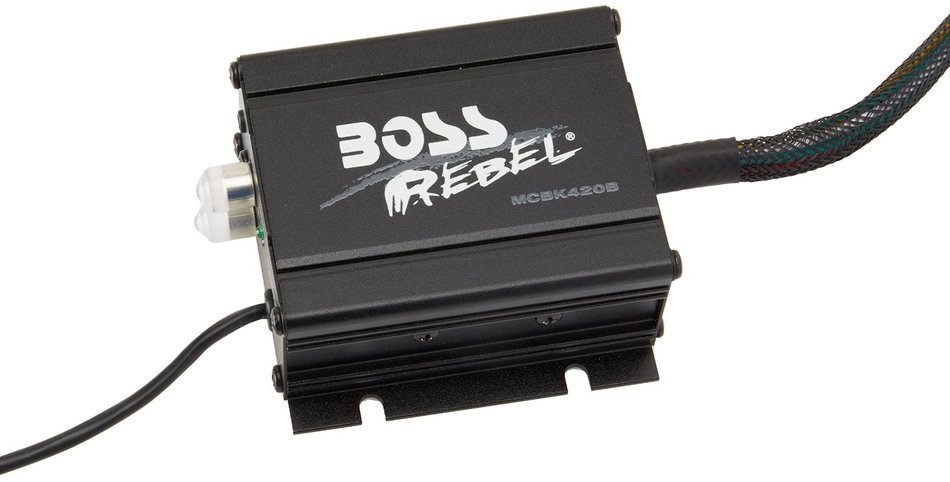 BOSS AUDIO MC420B Chrome 600 watt Motorcycle/ATV Sound System with Bluetooth Audio Streaming, One Pair of 3 inch... N5