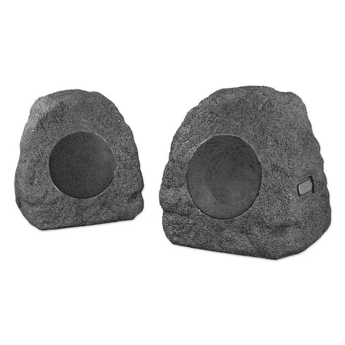 Innovative Technology 3-Watt Bluetooth Outdoor Rock Speakers with Built In Rechargable 2600mAh Battery, Pair,...