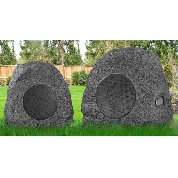 Innovative Technology 3-Watt Bluetooth Outdoor Rock Speakers with Built In Rechargable 2600mAh Battery, Pair,... N2