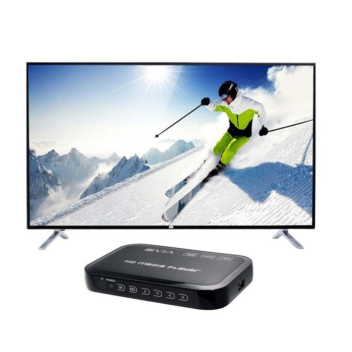 UVIA MBOX Portable Full 1080P 3D High Definition HDMI/VGA MKV/RM-SD/USB Multi Advertising Media Player for Hdds... N2