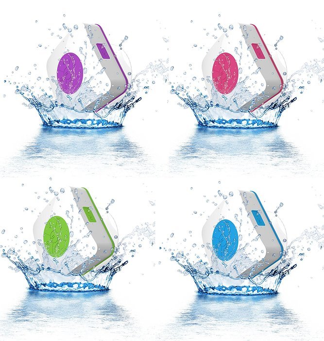 URGE Basics Aquacube Wireless Water Resistant Bluetooth Speaker - Retail Packaging - Pink N7