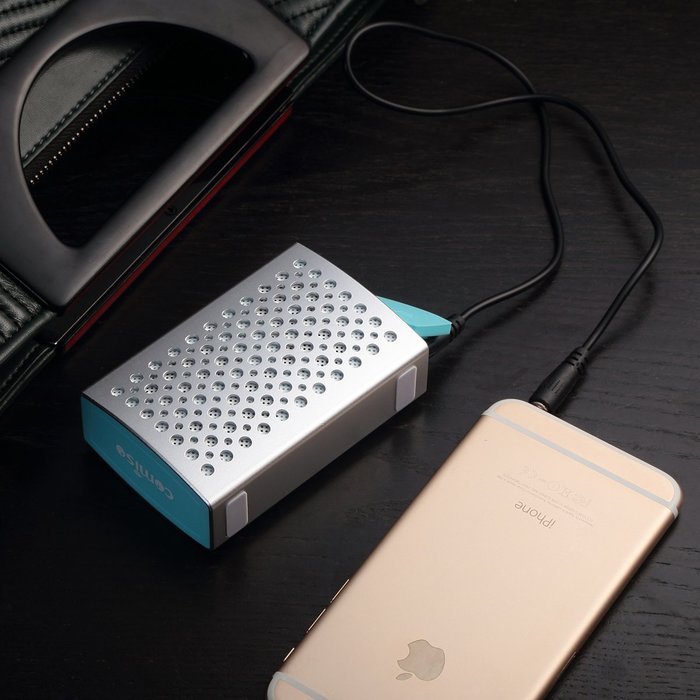 COMISO Water-proof Portable Bluetooth Wireless Aluminum Speaker with 5W Drivers Enhanced Bass, Silver N6