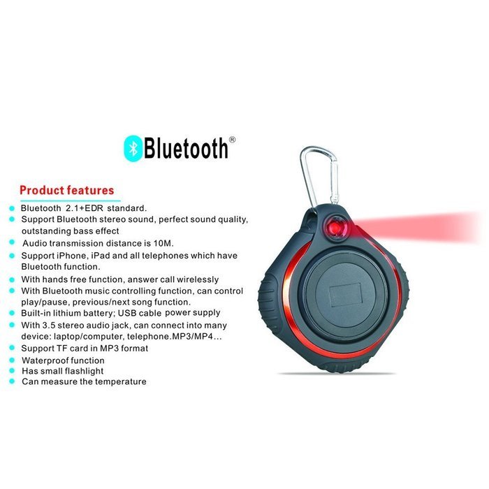 TBS&reg;2510 A2DP Bluetooth 2.1 + EDR Wireless Portable Speaker with Hands-free Function and Colorful LED Lights Display... N33