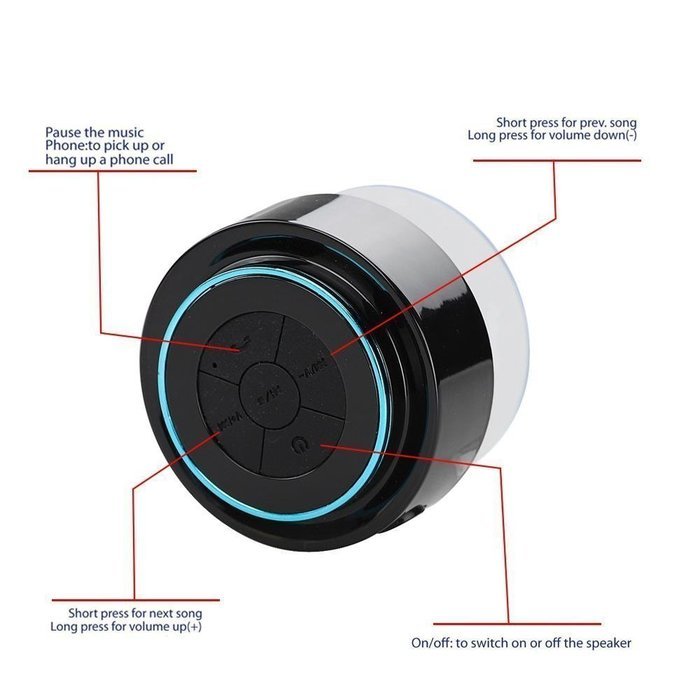 TBS&reg;2510 A2DP Bluetooth 2.1 + EDR Wireless Portable Speaker with Hands-free Function and Colorful LED Lights Display... N39