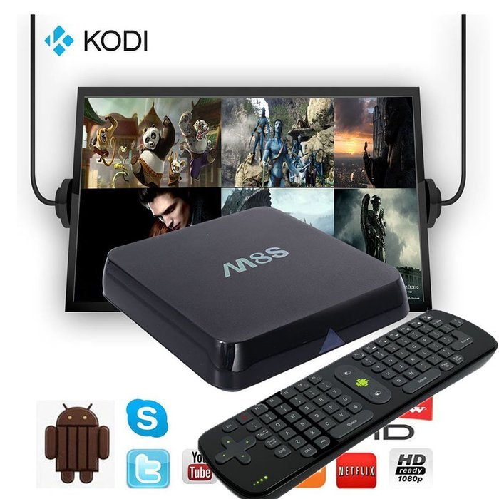 RiSheng M8S Android TV Box 2G/8G Dual Band 2.4G/5G Wifi Android 4.4 Amlogic S812 Quad Core 4K Full HD Muti Media...
