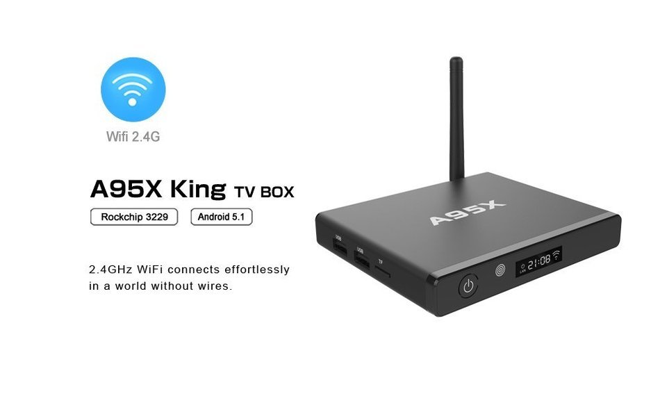 WEILY NEXBOX A95X King Android TV BOX 1G/8G Rockchip RK3229 Quad-core Cortex A7 2.4GHz Wifi 32bit KODI 16.1 Pre-installed...