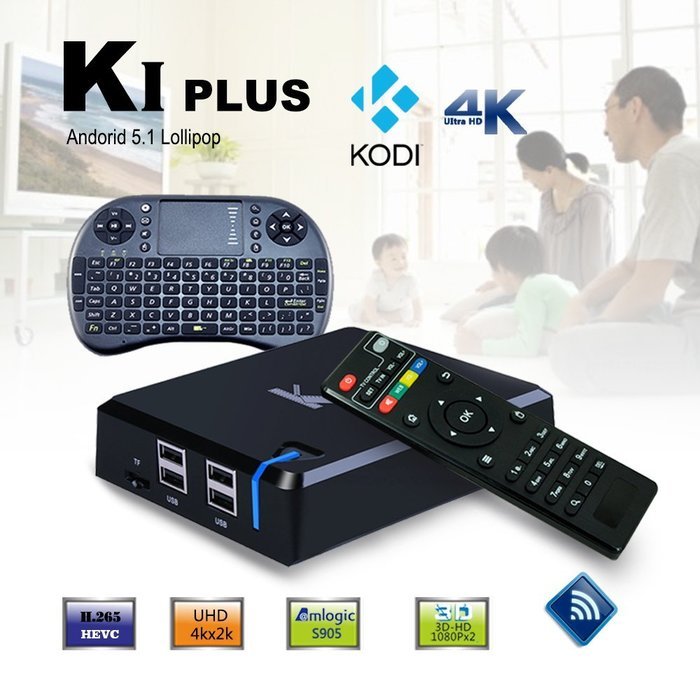 VIGICA Ki Plus Android 5.1 S905 Quad Core XBMC 15.2 Full Loaded Smart TV BOX 1G 8G Media Player 1080P 2.4G WiFi...