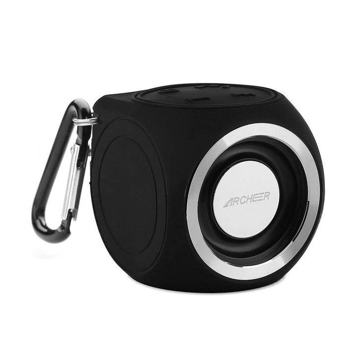 Archeer A109 IPX7 Waterproof Bluetooth Speakers Portable Shower Speaker with Microphone,Black