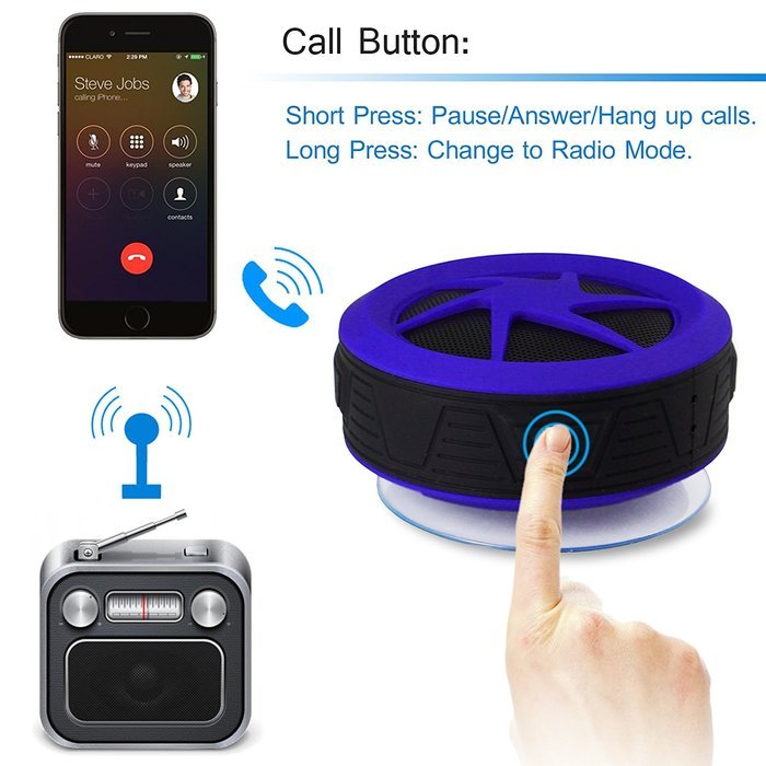 Bluetooth Wireless Waterproof Speaker Rymemo Mini Bluetooth 4.0 Portable Speakers With Hook/Built-in Mic Hands-Free... N11