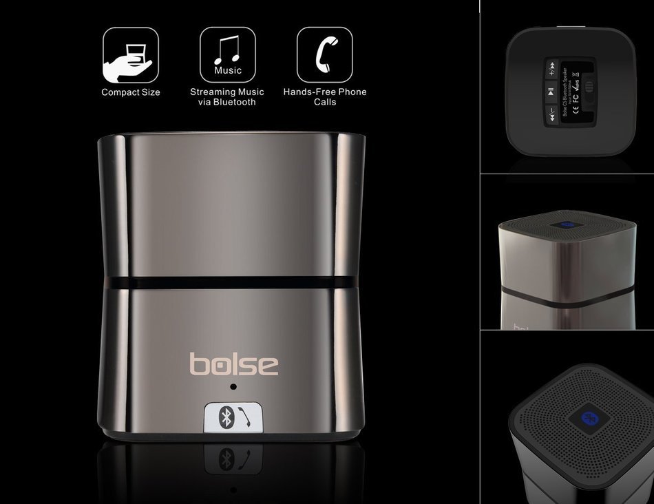 Bolse 5W Portable Mini Bluetooth v4.0 Wireless Speaker (One Large 45MM 5W Driver), 10 Hour Playtime, Home Speakers... N5