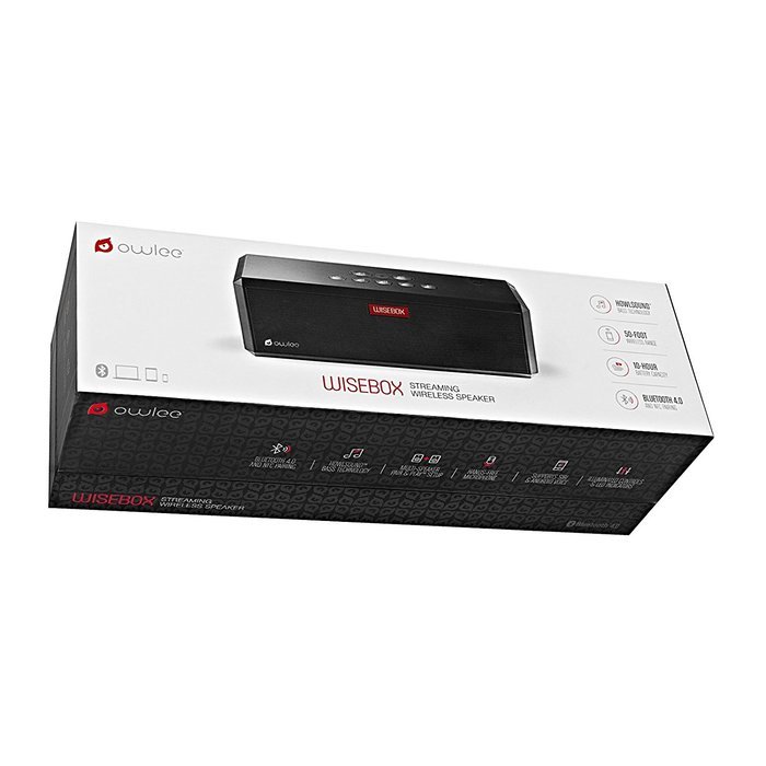 Owlee Wisebox Portable Wireless Bluetooth Speaker - 20W - Two Powerful Drivers - Two SubWoofers - Full Bass -... N8
