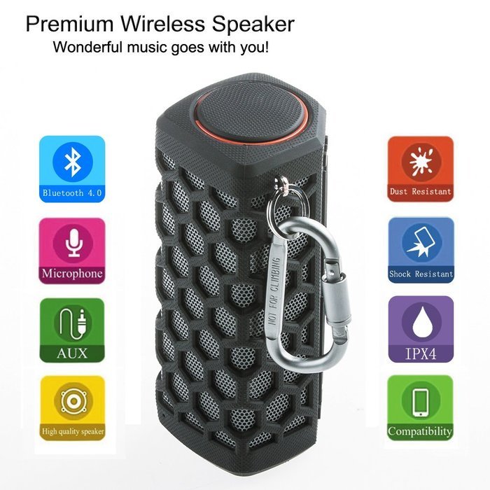 GSWORDY Wireless Bluetooth Speaker Portable Waterproof Outdoor with Rechargeable Battery and Handsfree Speakerphone... N2