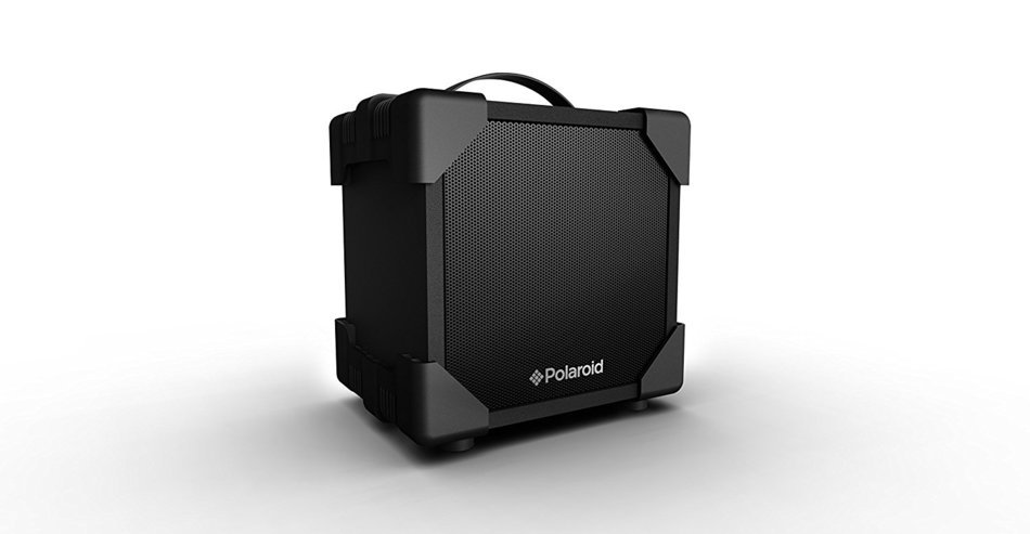 Polaroid Rugged Wireless Portable & Rechargeable Bluetooth Speaker, Made of Wood with Carry on Strap (Blue) N4