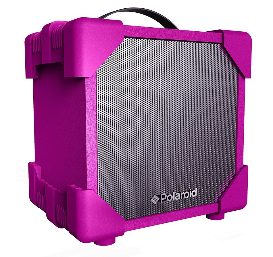 Polaroid Rugged Wireless Portable & Rechargeable Bluetooth Speaker, Made of Wood with Carry on Strap (Blue) N5
