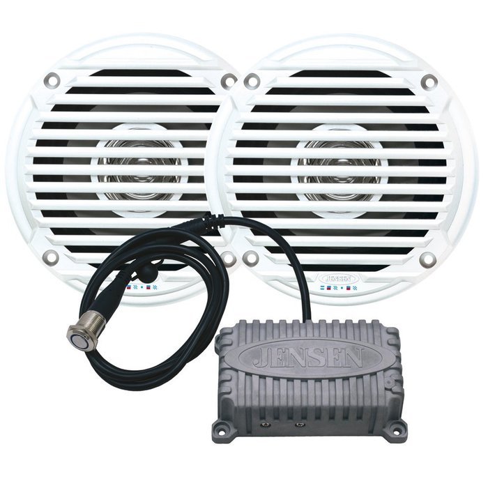 Jensen CPM50 2 Channel Bluetooth Amplifier And Pair Speakers
