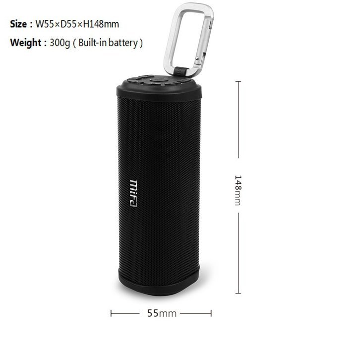 MIFA F5 Bluetooth Wireless Stereo Speaker - Black N5