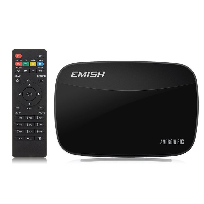 Emish Android 4.4 Smart TV Box 2G/8G Xbmc Internet Streaming Media Player Game Player with Kodi Rockchip 3128...