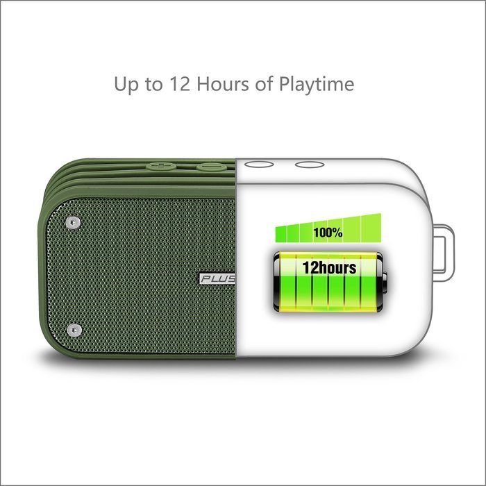 PLUSINNO Portable Bluetooth 4.0 Waterproof Wireless Speaker with Siri, Bluetooth Receiver and Built-in Microphone... N20
