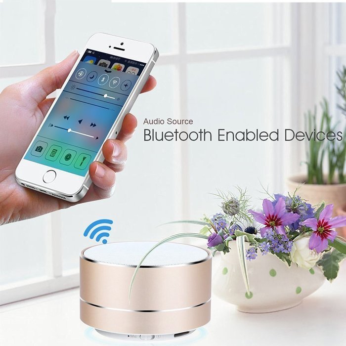 Pobode Wireless Stereo Portable Bluetooth Speakers with Handsfree- Super Mini Metal Wireless Speaker System For... N11