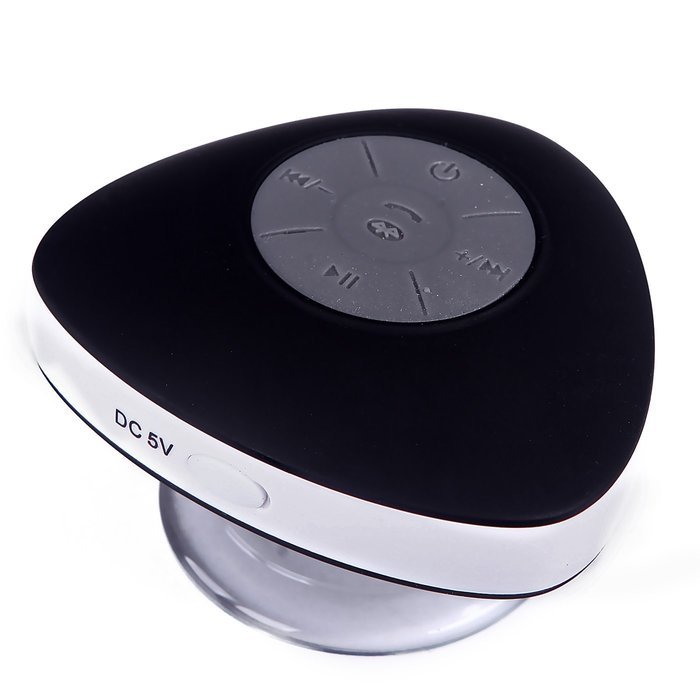HDE Rechargeable Waterproof Bluetooth Speaker Wireless Streaming Music Player for Shower, Boats, Outdoor (Black) N3