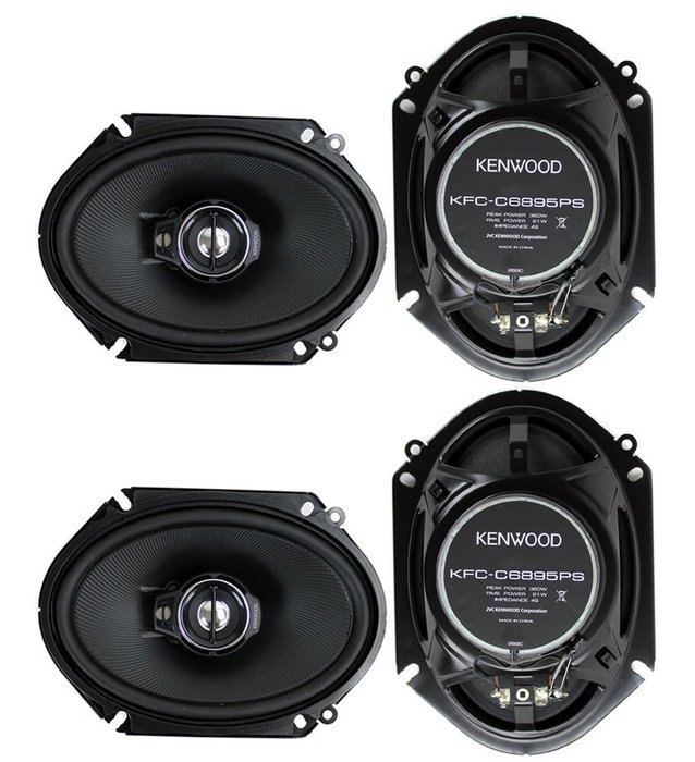 Kenwood 1 X 4) new kenwood kfc-c6895ps 6x8" 720 watt 3-way car audio coaxial speakers stereo