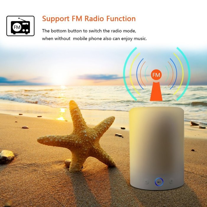 Toprime Wireless Bluetooth Speakers with Smart Touch LED Mood Lamp Muisc Player/ Hands-free Bluetooth Speakerphone... N2