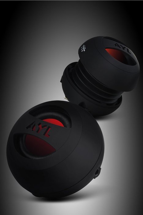 AYL Portable Mini Capsule Speaker System with 3YR Guarantee with Rechargeable Battery and Expandable Bass Resonator... N4