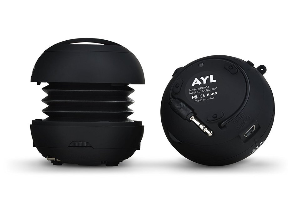 AYL Portable Mini Capsule Speaker System with 3YR Guarantee with Rechargeable Battery and Expandable Bass Resonator... N7