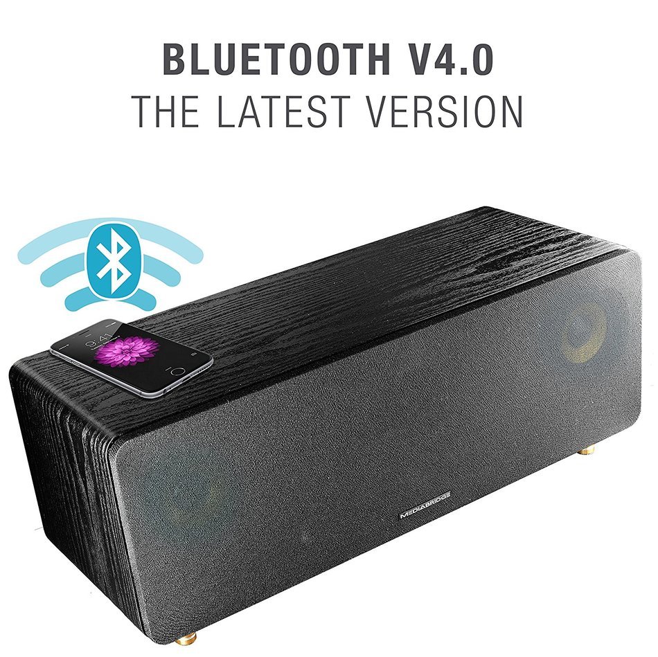 Mediabridge Concerto - Bluetooth Speaker with Powerful 60 Watt Amplifier - Dual 3" Midrange/Tweeter Drivers Plus... N3