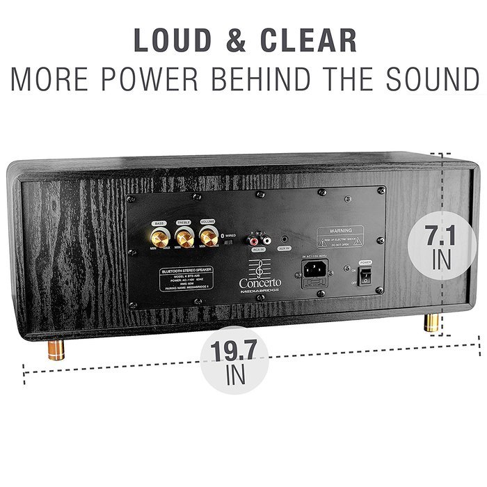 Mediabridge Concerto - Bluetooth Speaker with Powerful 60 Watt Amplifier - Dual 3" Midrange/Tweeter Drivers Plus... N7