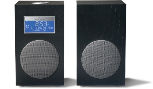 Tivoli Audio Model 10 M10CMB Stereo AM/FM Clock Radio with Separate Stereo Speaker, Midnight Black/Silver by Tivoli...