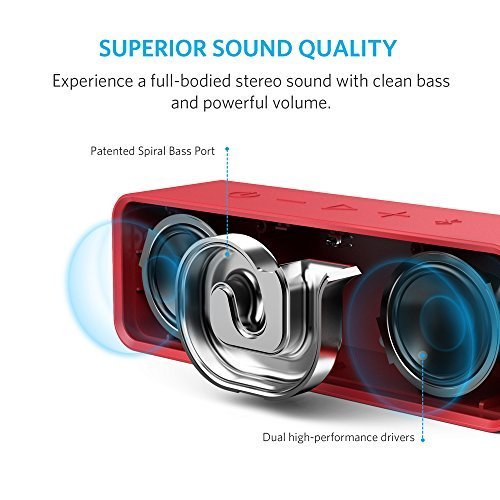 Anker SoundCore Bluetooth Speaker with 24-Hour Playtime, 66-Foot Bluetooth Range & Built-in Mic, Dual-Driver Portable... N15