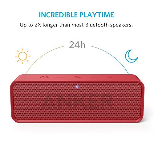 Anker SoundCore Bluetooth Speaker with 24-Hour Playtime, 66-Foot Bluetooth Range & Built-in Mic, Dual-Driver Portable... N16