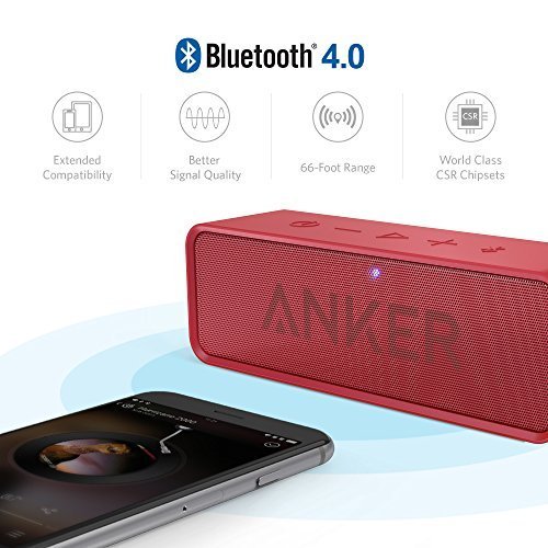 Anker SoundCore Bluetooth Speaker with 24-Hour Playtime, 66-Foot Bluetooth Range & Built-in Mic, Dual-Driver Portable... N17