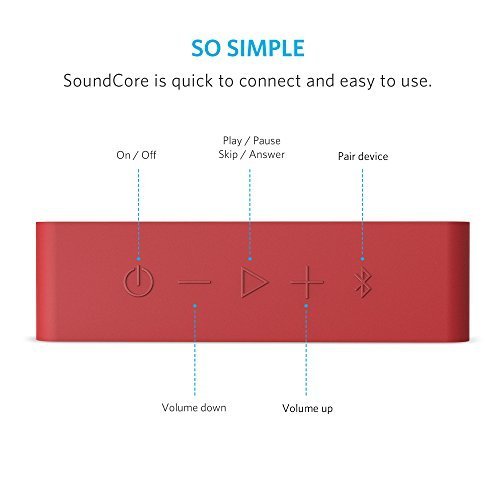 Anker SoundCore Bluetooth Speaker with 24-Hour Playtime, 66-Foot Bluetooth Range & Built-in Mic, Dual-Driver Portable... N18