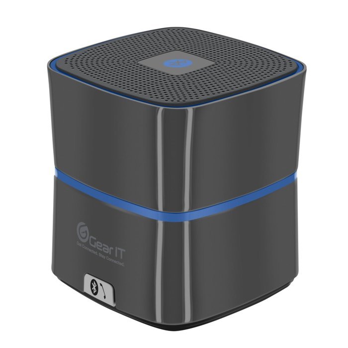 GearIt SoundCube Compact Portable Bluetooth 4.0 Speaker with Built-in Mic and Speakerphone (Gunmetal)