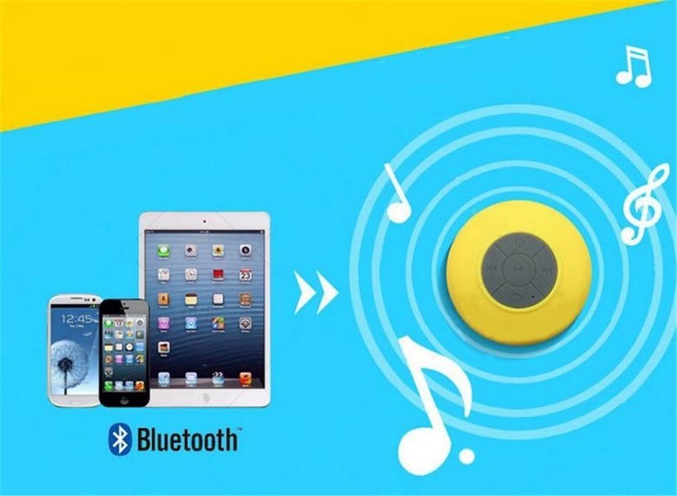 WHC-TECH Wirless BLuetooth,Fusicase Fashion Style New Outdoor Wireless Mini Waterproof Bluetooth Suction Shower... N8