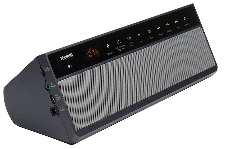 Tecsun B5 Wireless Bluetooth Speaker with Digtial Radio and MP3 Player - Black N2