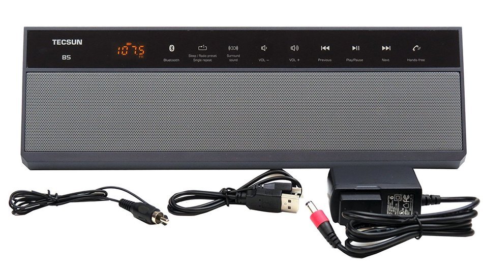 Tecsun B5 Wireless Bluetooth Speaker with Digtial Radio and MP3 Player - Black N5
