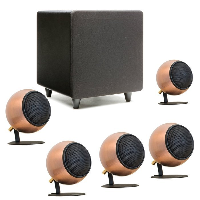 Orb Audio Mini 5.1 Home Theater Speaker System in Hand Antiqued Copper