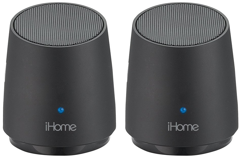 iHome iHM89BC Rechargeable Mini Speakers (Black)