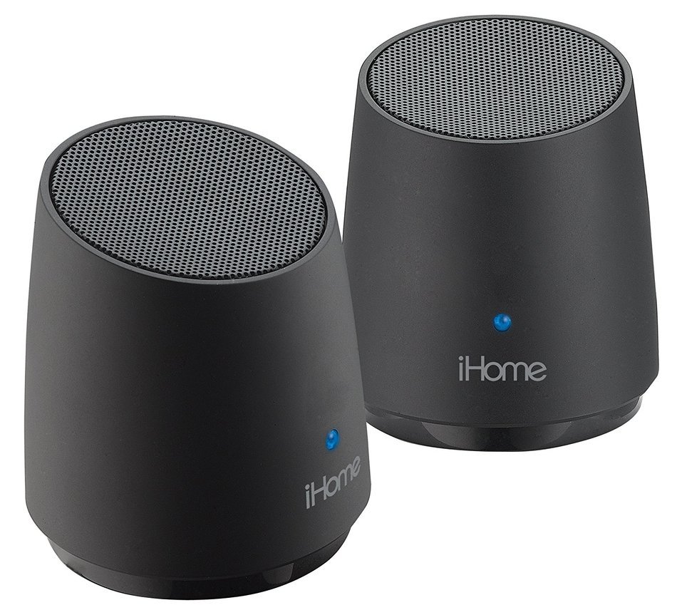 iHome iHM89BC Rechargeable Mini Speakers (Black) N2