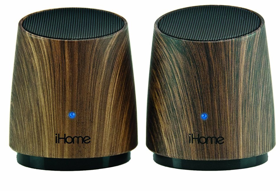iHome iHM89BC Rechargeable Mini Speakers (Black) N4