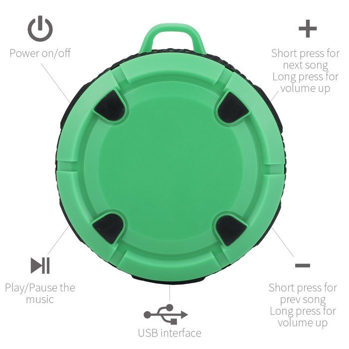 FoYoung Bluetooth Shower Speaker Waterproof V3.0 Portable with Mic Hands-Free Crashrpoof Dustproof Wireless Speaker... N11