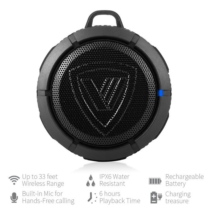 FoYoung Bluetooth Shower Speaker Waterproof V3.0 Portable with Mic Hands-Free Crashrpoof Dustproof Wireless Speaker... N16