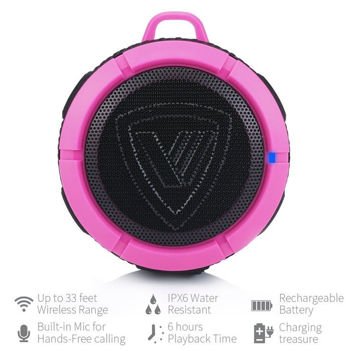 FoYoung Bluetooth Shower Speaker Waterproof V3.0 Portable with Mic Hands-Free Crashrpoof Dustproof Wireless Speaker... N23