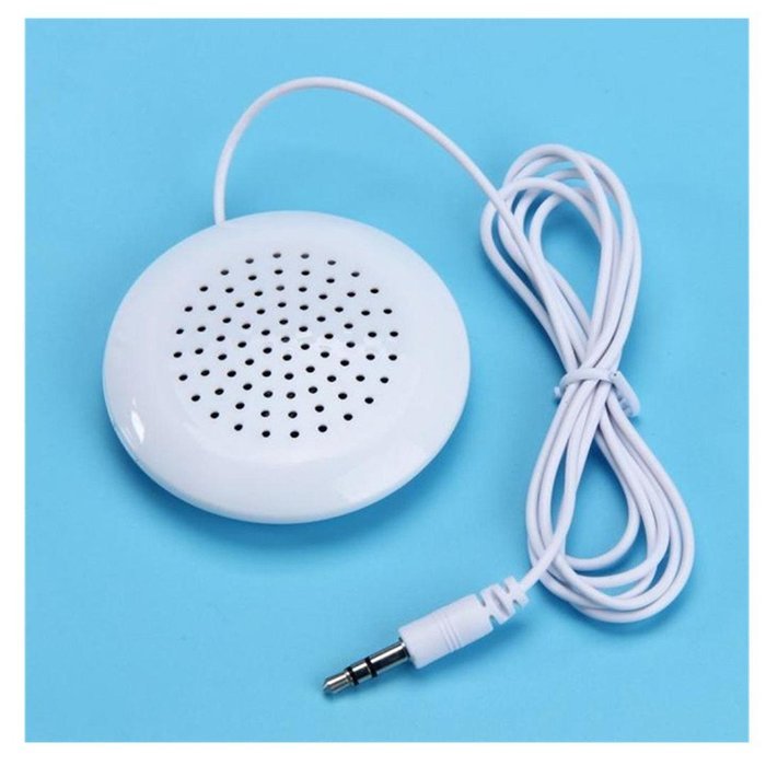 Lisingtool Portable 3.5mm Pillow Speaker for MP3 MP4 CD iPod Phone,White