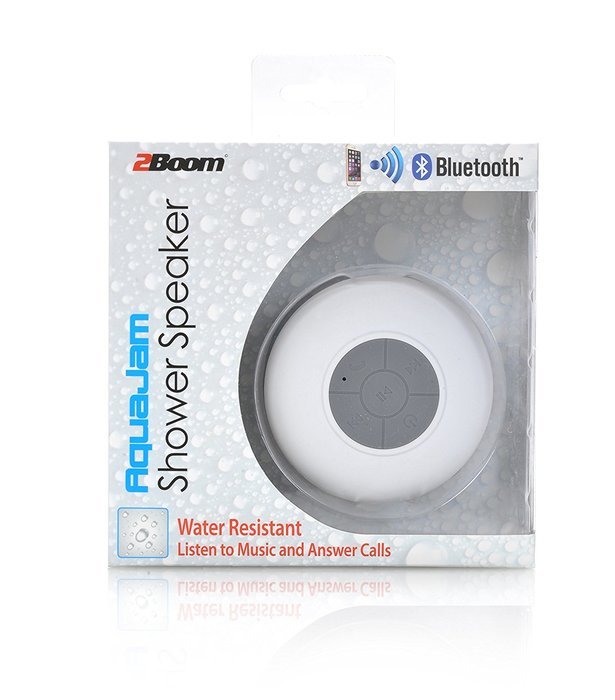 2BOOM Aqua Jam Portable Bluetooth Wireless Water Resistant Shower Speaker with Suction Cup Black N13