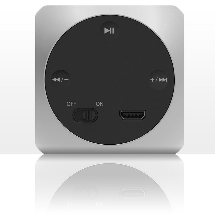iGadgitz Al Series: 'The Cube' Portable Wireless Stereo Bluetooth Brushed Aluminium Travel Speaker (3W Power with... N8