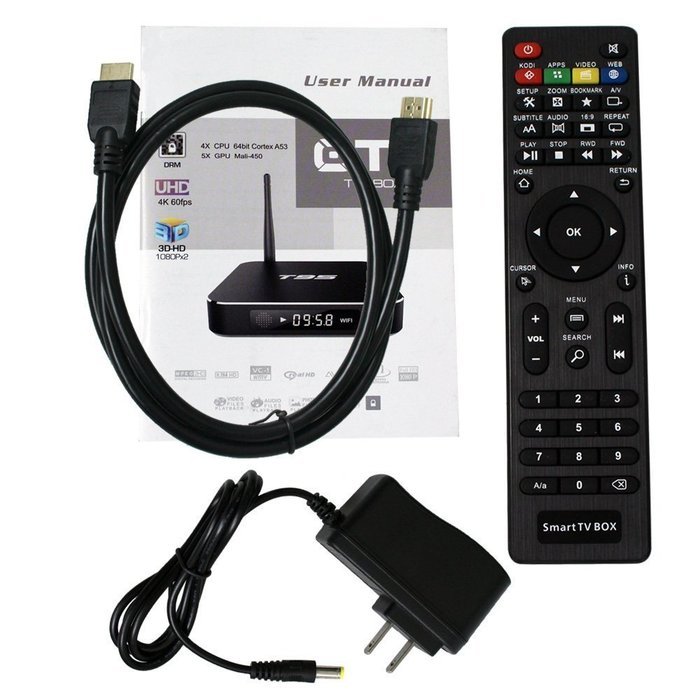 PowerLead Ptox T95 Android 5.1 Smart TV Box Amlogic S905 Quad Core 1G/8G 2.4GHz AP8819 4KHD Streaming Media Player N8